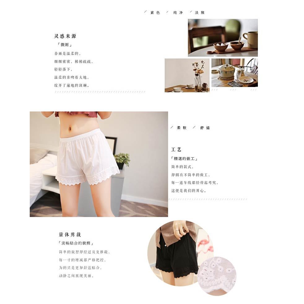 Quần Legging Cotton Phối Ren Xinh Xắn Dành Cho Nữ | BigBuy360 - bigbuy360.vn