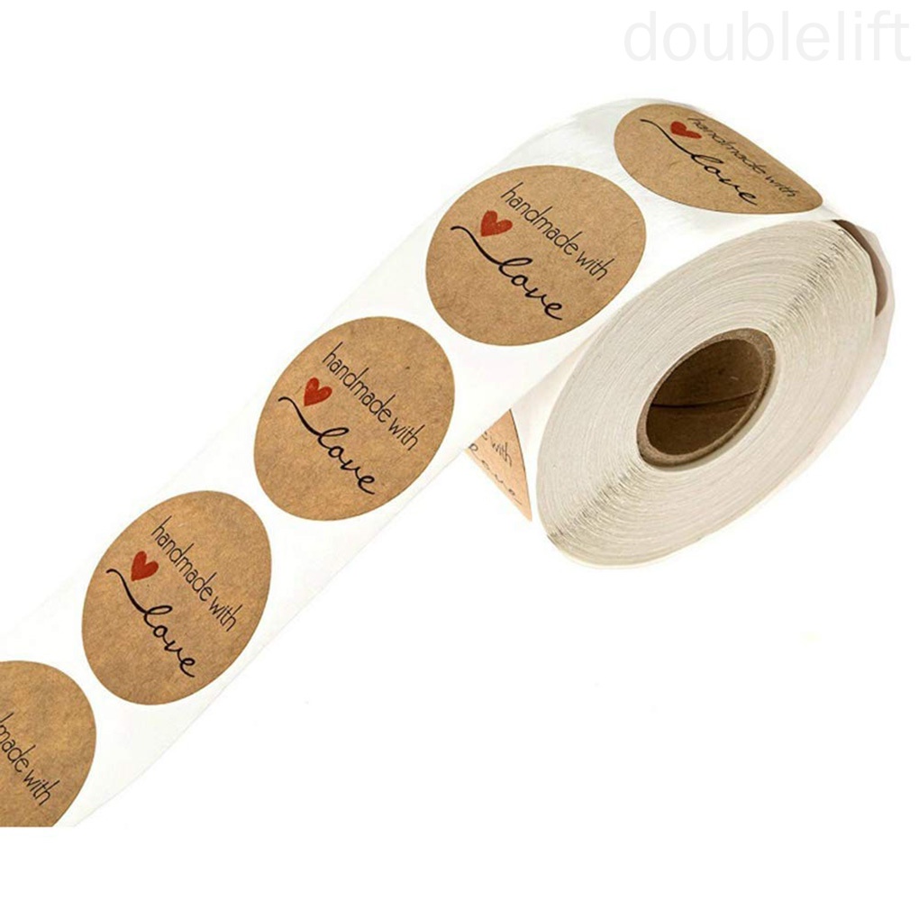 Cuộn 500 Miếng Nhãn Dán Trang Trí Quà Tặng Thủ Công Diy