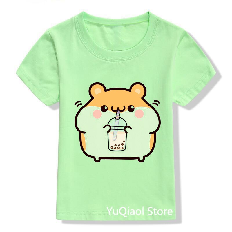 Áo Thun Tay Ngắn In Hình Chuột Hamster Dễ Thương Cho Bé