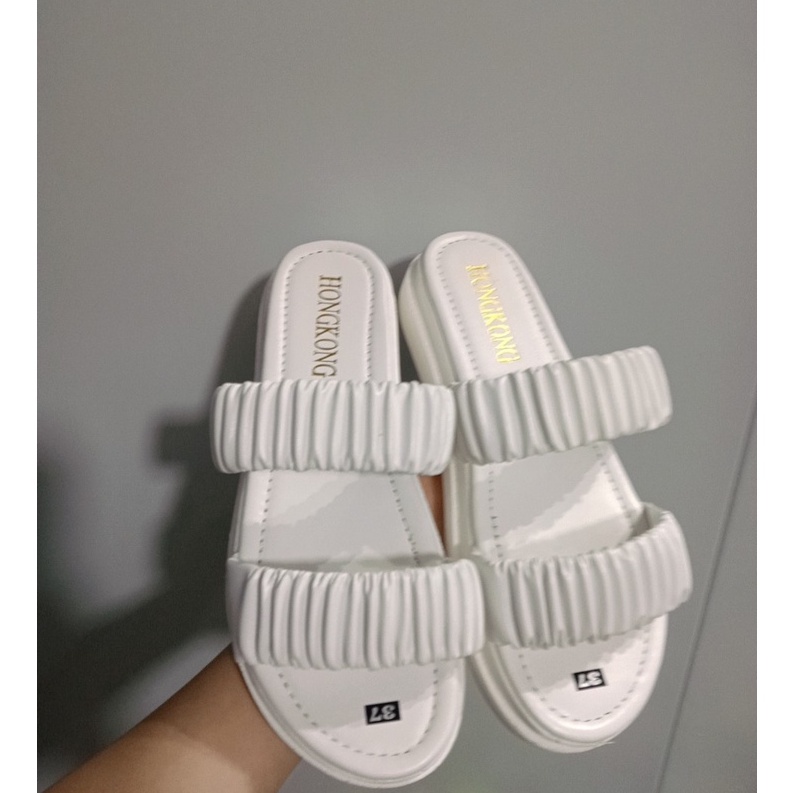 [ Ảnh thật ] Dép nữ HOTquai bèo nhúm che khuyết điểm đôi chân,đế bánh mỳ 3 cm siêu hot