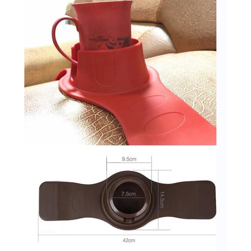 Giá Đỡ Cốc Nước Gắn Tay Ghế Sofa Bằng Silicone Chống Trượt 4 Màu Tùy Chọn