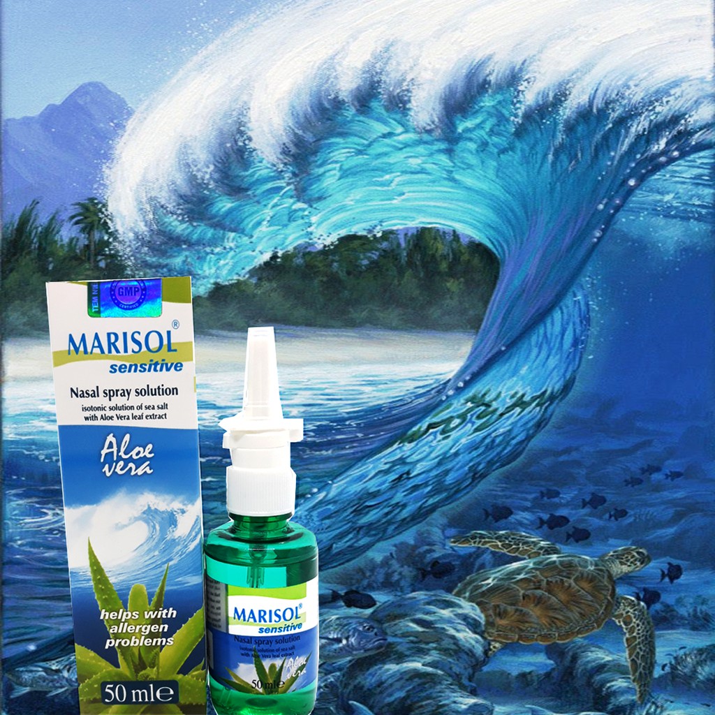 Xịt Mũi Nước Biển Chết Lô Hội Marisol Sensitive PHÒNG NGỪA VI KHUẨN, VIRUT, VIÊM MŨI DỊ ỨNG, VIÊM XOANG 50ML
