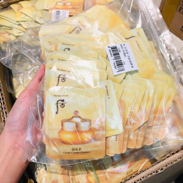 Combo 10 gói kem tẩy trang whoo vàng date 2022