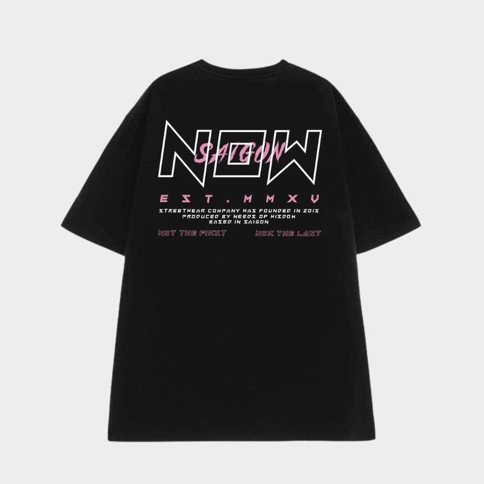 Sale Áo phông tay lỡ nam nữ Now Saigon form rộng BASIC TEE Áo thun Unisex Streetwear Oversize