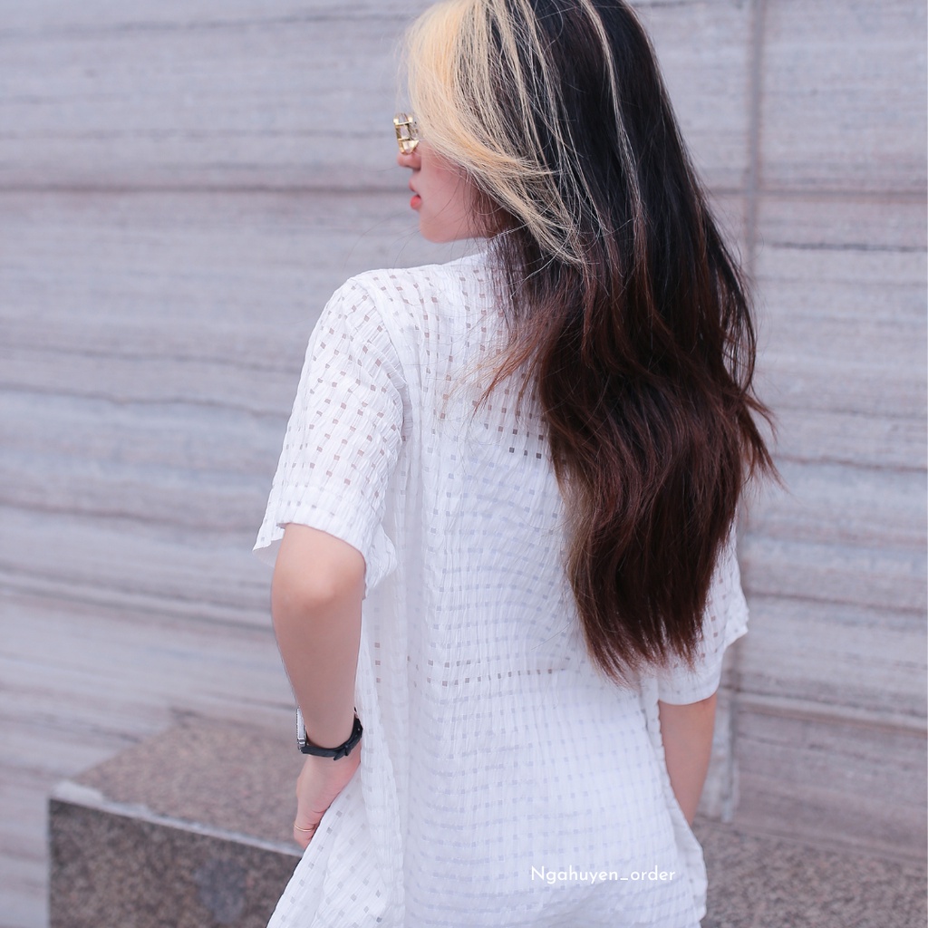 Sơ mi xốp nhiều màu khoác ngoài