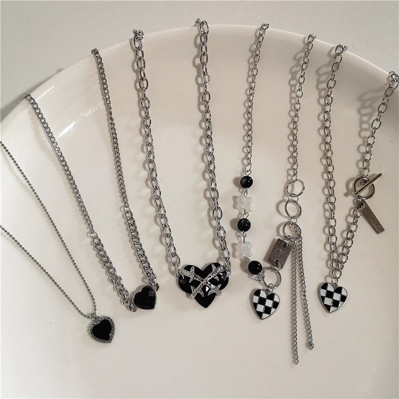 IF ME Vòng cổ   kiểu hạt ngọc trai mặt trái tim/bướm thời trang cho nữ