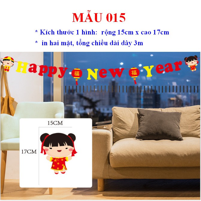 Cờ treo trang trí tết (nhiều mẫu) BST 01