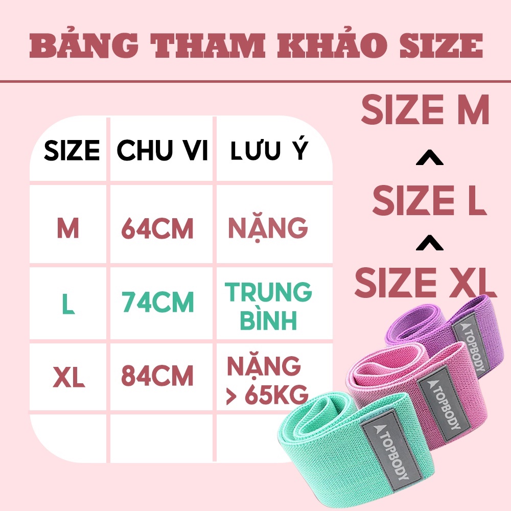 Dây Kháng Lực Tập Gym Topbody Hỗ Trợ Tập Cơ Mông Đùi