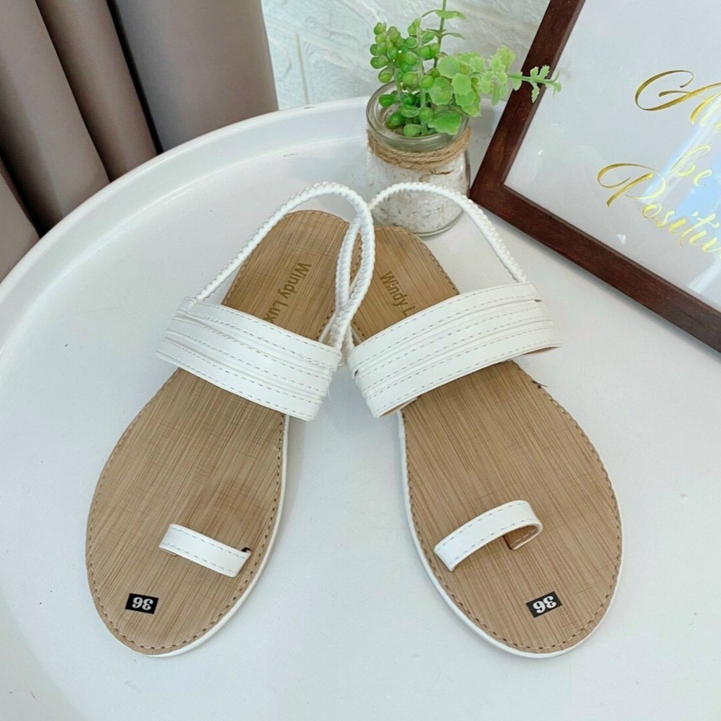 Giày Sandal Quai Hậu Đế Bằng Nữ Đi Học, Đi Làm, Đi Chơi - MS 082