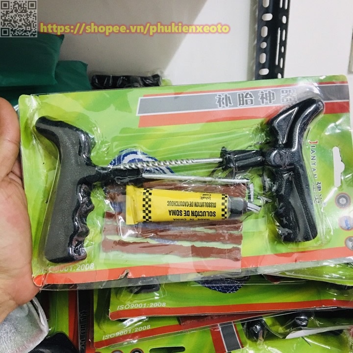 Bộ Vá Xe Máy, Ô Tô, Lốp Không Săm, Không Ruột Đa Năng