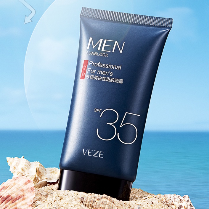 Kem chống nắng nam bật tone trắng da Veze Sunblock For Men's Spf35+ 40g