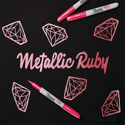 Bút marker ánh kim Sharpie Metallic - Ruby (Đỏ Ruby)