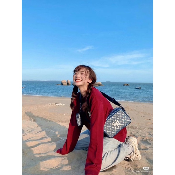 Túi vuông size lớn monogram M L B chinh hãng