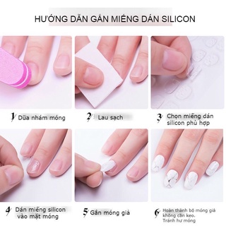 Miếng dán móng tay silicon , keo dán móng giả
