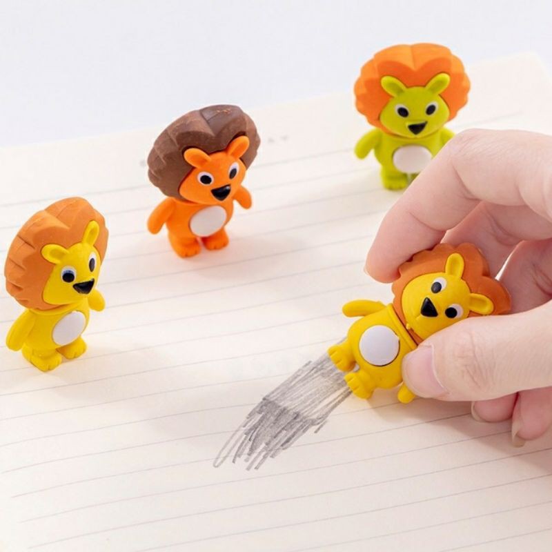 Tẩy chì sư tử cute gôm xóa hình thú