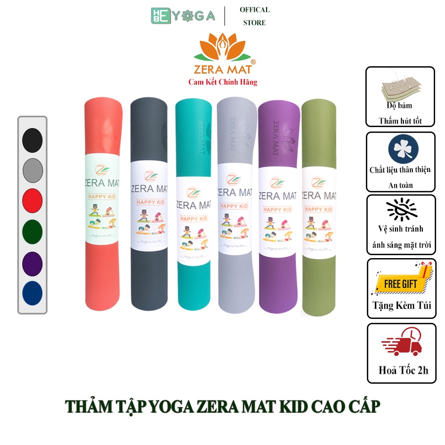 Thảm Tập Yoga Zera Kid 6mm Cao Cấp