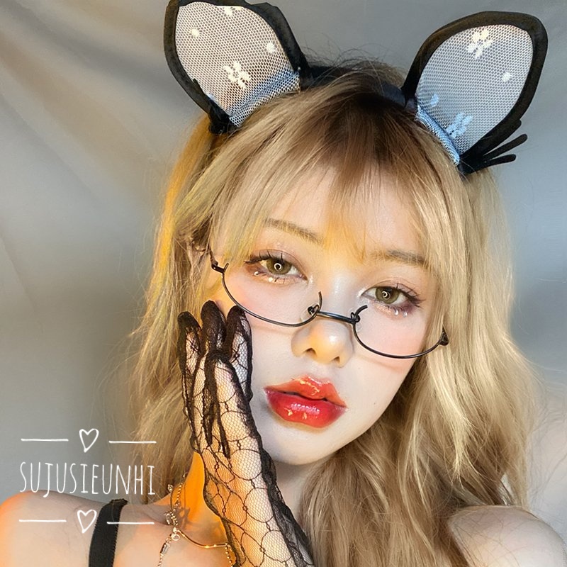 Cặp kính không tròng nửa gọng thời trang, phối được nhiều kiểu -kính cosplay