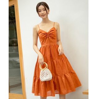 Olv - đầm burnt orange straps dress
