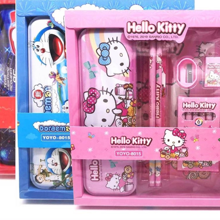 Bộ dụng cụ học tập 7 món cute kèm hộp xinh xắn cho bé
