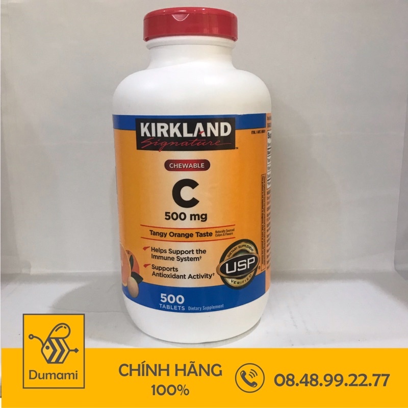 [Ship nhanh+Date Xa] Viên uống Bổ Sung Vitamin C Kirkland 500mg 1000mg của Mỹ