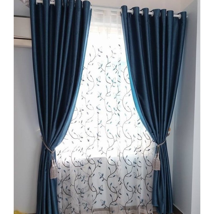 [HOT] Rèm loại 1 [Xanh dương dịu mát] Màn cửa rèm cửa chống nắng 96% giá gốc tại xưởng