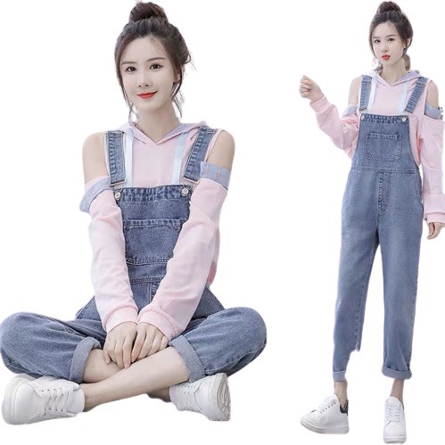 Yếm Jean Nữ OBOKFASHION, Yếm Quần Jean Dài Nữ Chất Bò, Co Giãn Nhẹ, Trẻ Trung, Cá Tính, Cao Cấp YJN04