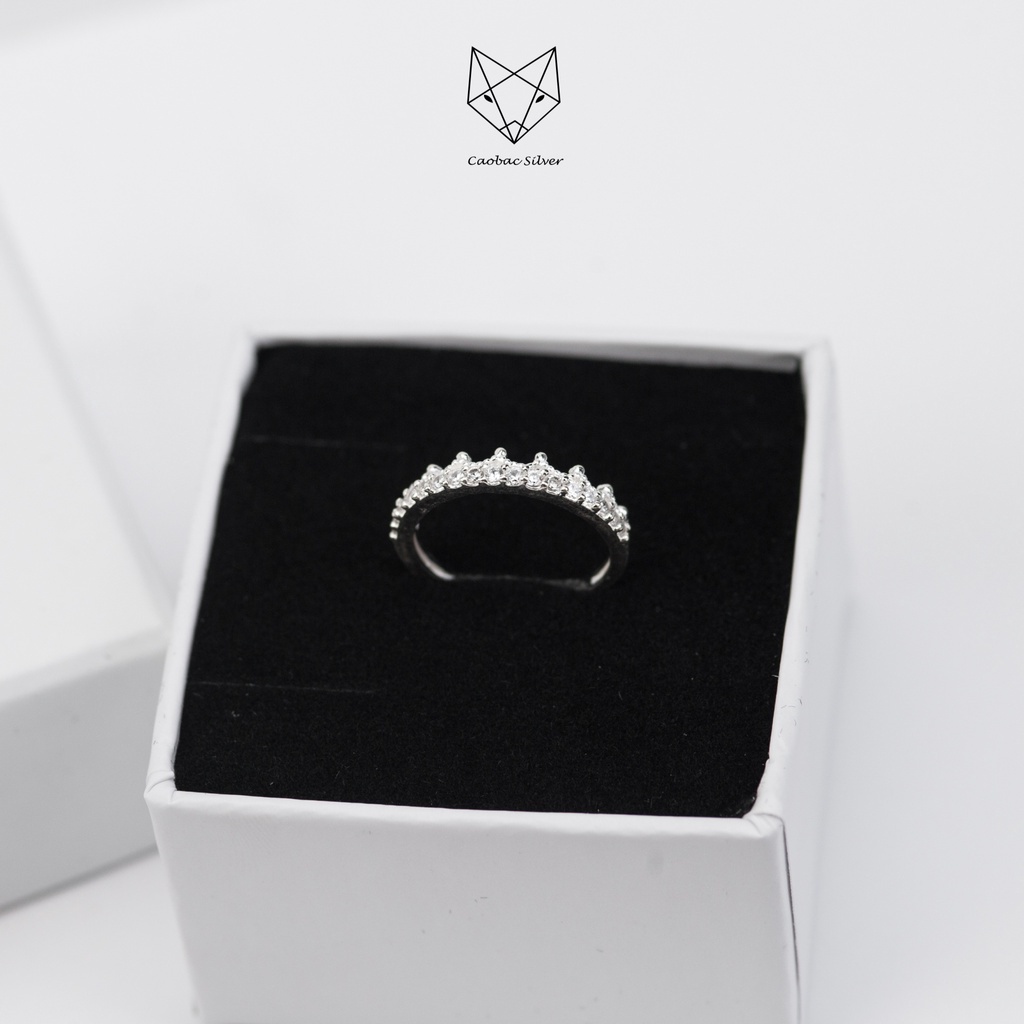 Nhẫn Bạc Ta Cao Cấp CaoBac Silver Vương Miện Phong Cách Sang Trọng Dành Tặng Riêng Cho Bạn Gái