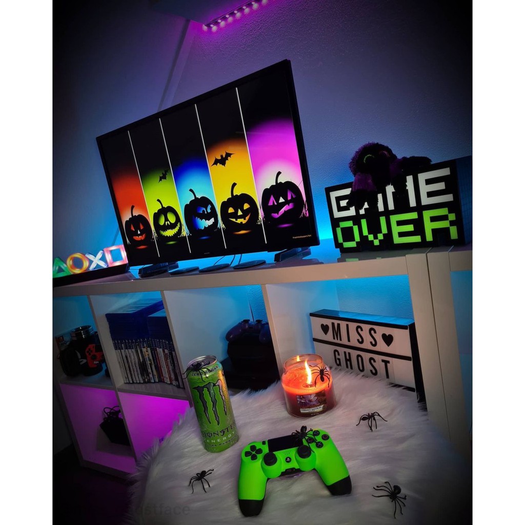 đèn game over để bàn trang trí led RGB nháy theo nhạc