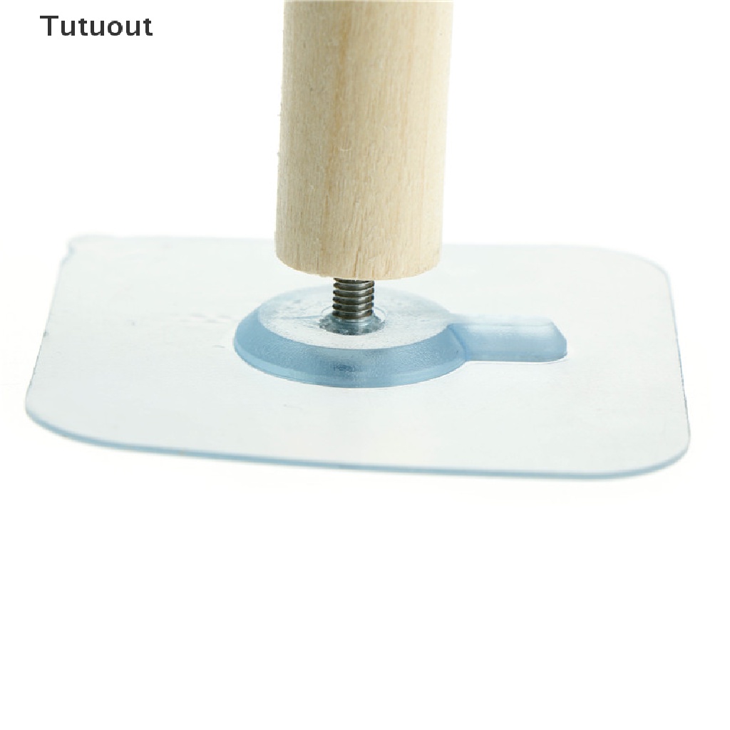 Móc treo đồ dán tường bằng gỗ không cần khoan