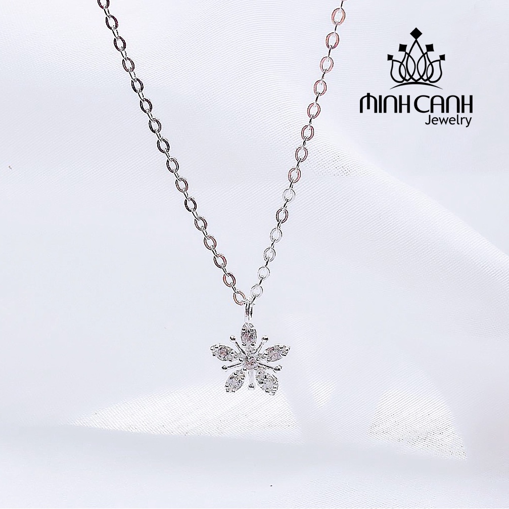 Dây Chuyền Bạc Nụ Hoa Tuyết Nhỏ Minh Canh Jewelry