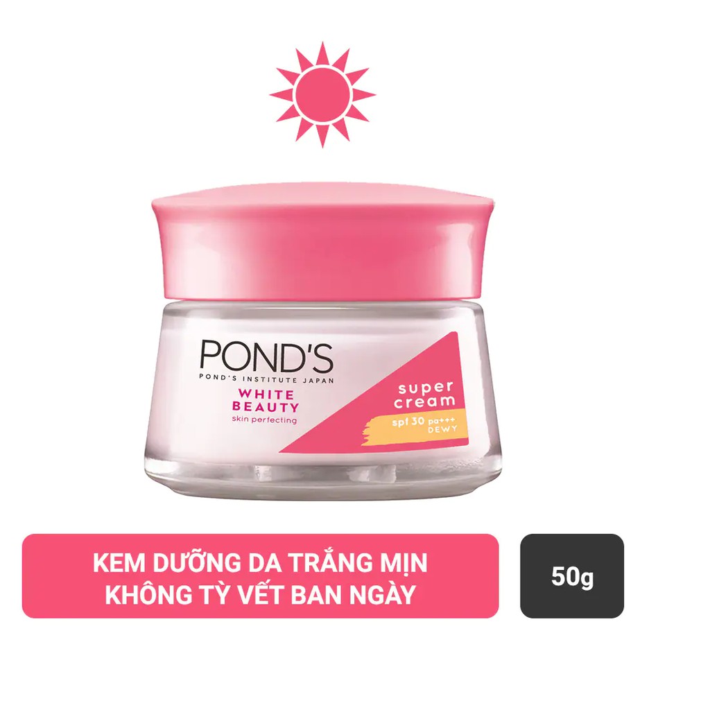 Bộ Kem Pond Dưỡng Da Trắng Mịn Không Tì Vết (Ban ngày 50g + Ban đêm 50g) - Pond's White Beauty Day Cream & Night Cream