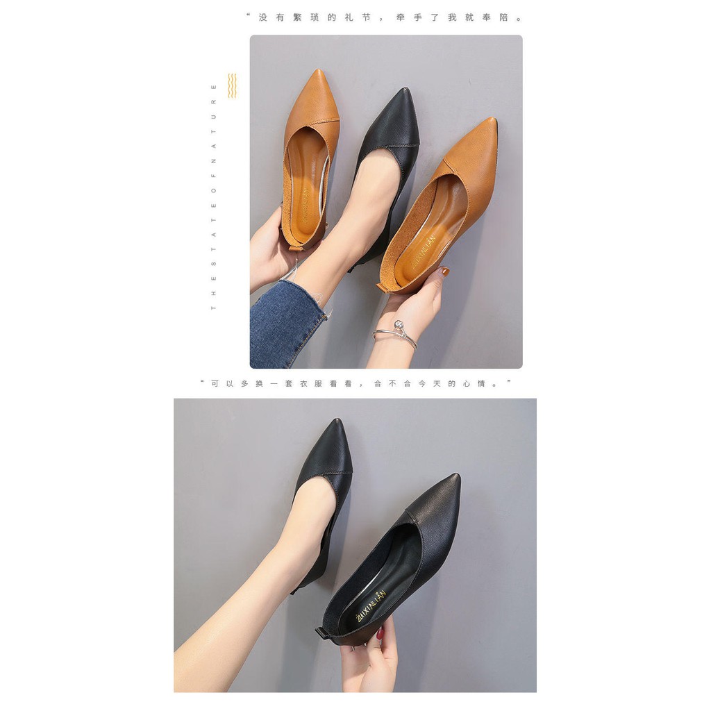 Giày Búp Bê Da Mềm Gót Vuông Thời Trang Cho Nữ 2019 | BigBuy360 - bigbuy360.vn