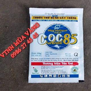 Thuốc trị bệnh rỉ sắt nấm hồng thán thư cây mai vàng COC 85 WP 20gram