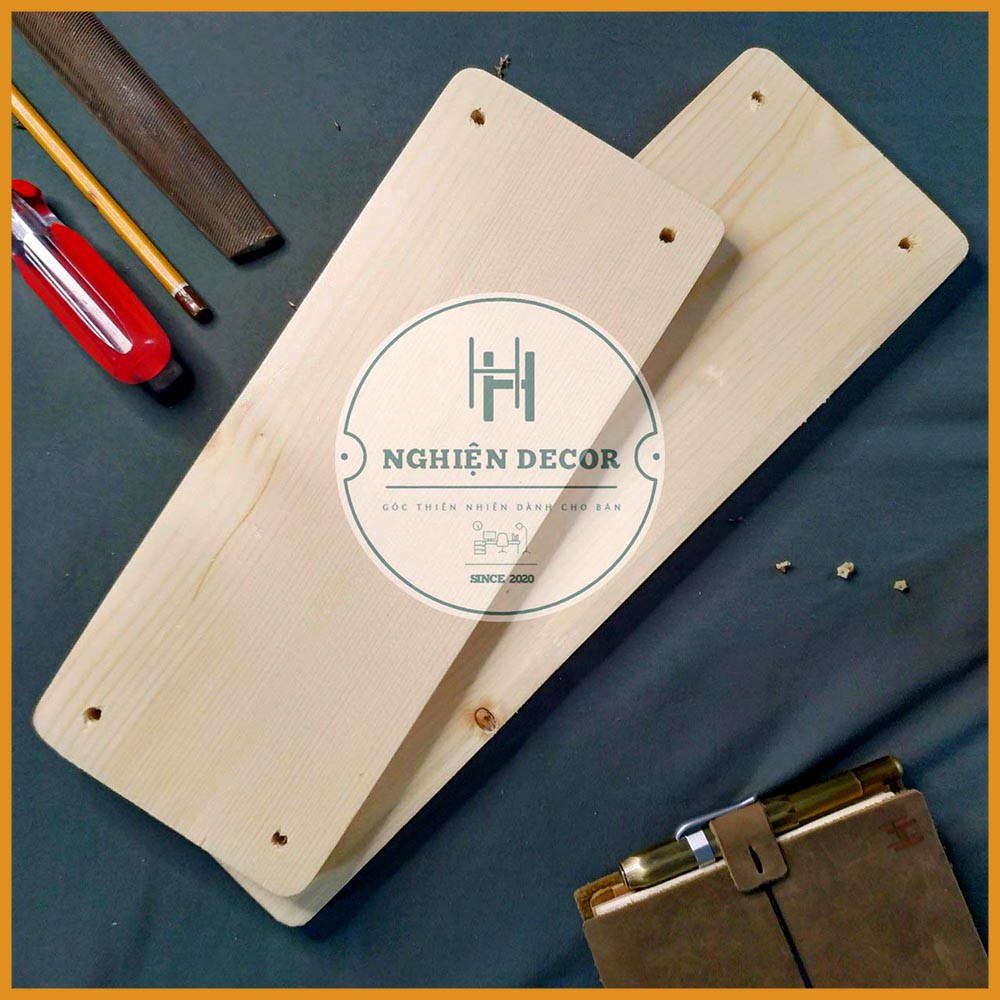 - Tấm gỗ thông(đục 4 lỗ) làm kệ trang trí handmade [DEAL SỐC MUA KÈM DÂY THỪNG]