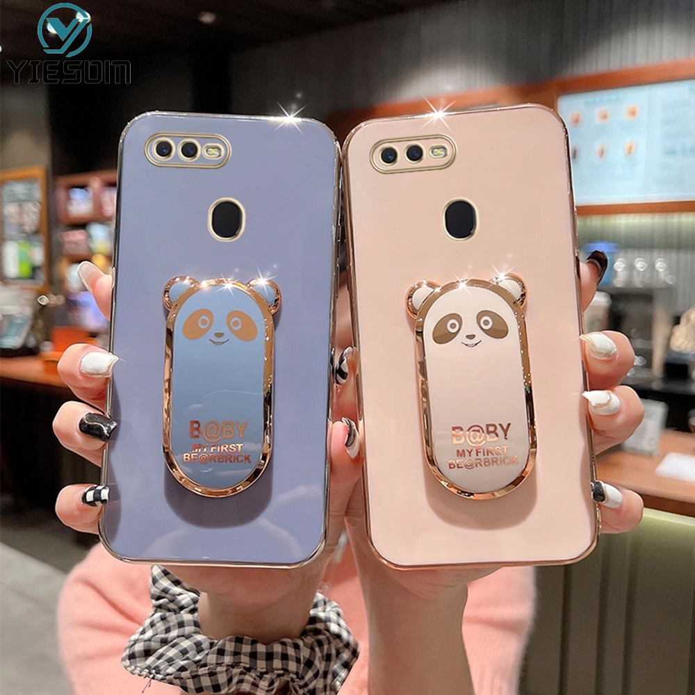 Ốp Điện Thoại Silicon Mềm Có Giá Đỡ Hình Gấu Cho Oppo A12 A5S A3S A7 A11K A1K A83 A59 A57 4G 2022 A37 F1S Realme C1 C2