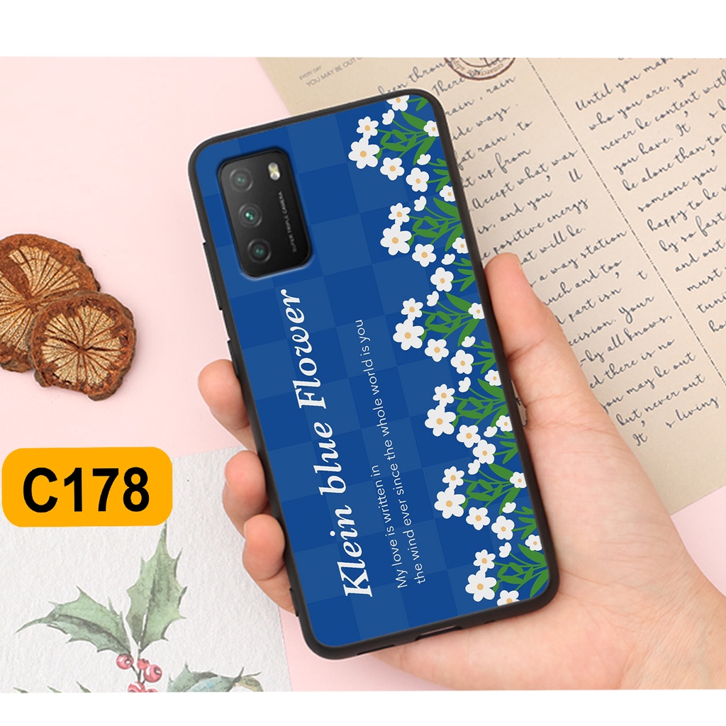 Ốp Xiaomi Redmi 9T - Poco M3 in hình hoa cỏ nhẹ nhàng,họa tiết caro xinh xắn.ốp lưng chống sốc