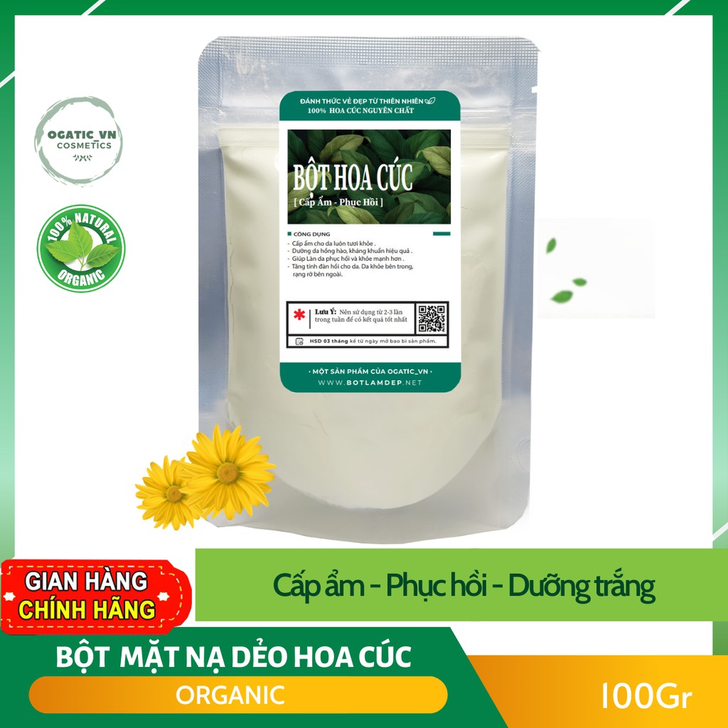 Bột Mặt nạ Hoa Cúc dưỡng ẩm phục hồi da - B3.006