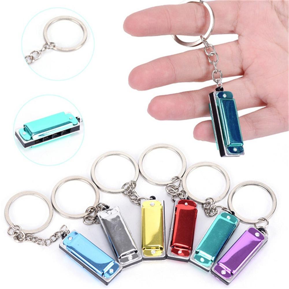 Kèn Harmonica Gỗ Mini Có Móc Khóa Giá Đỡ