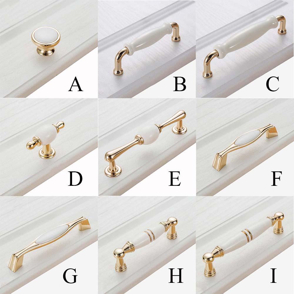 Tay Nắm Cửa Tủ Bằng Gốm Sứ Kèm Ốc Vít Phong Cách Châu Âu