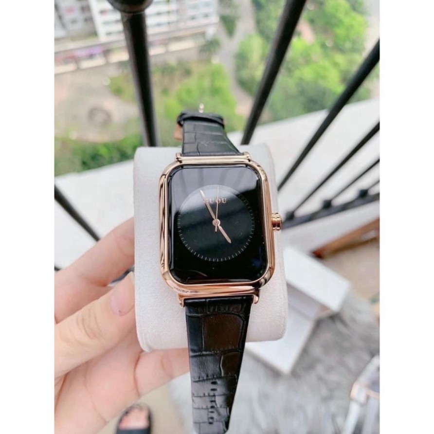 Đồng hồ nữ G.u.o.u dây da mặt vuông siêu xinh , dây da mềm bền, hợp thời trang, chống nước, bảo hành 12 tháng, dong honu | BigBuy360 - bigbuy360.vn