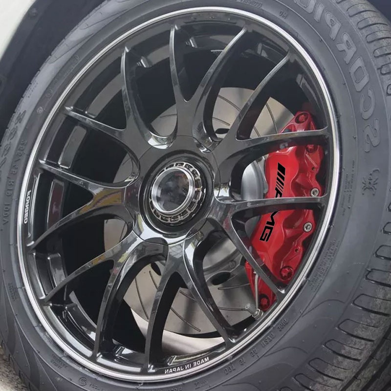 AMG Phanh Thước cặp Nhãn dán Mercedes Benz Phản chiếu đề can Không thấm nước Dán xe