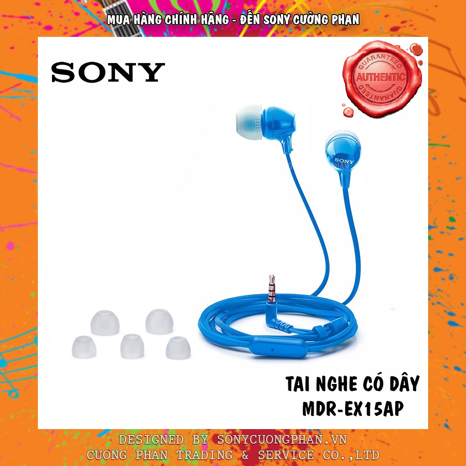 Tai Nghe Nhét Tai Có Mic Sony EX15AP - Hãng Phân Phối Chính Thức