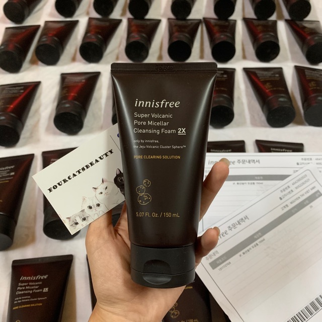 Sữa Rửa Mặt Tro Núi Lửa Innisfree Super Volcanic Pore Micellar Cleansing Foam 2x 150ml | BigBuy360 - bigbuy360.vn