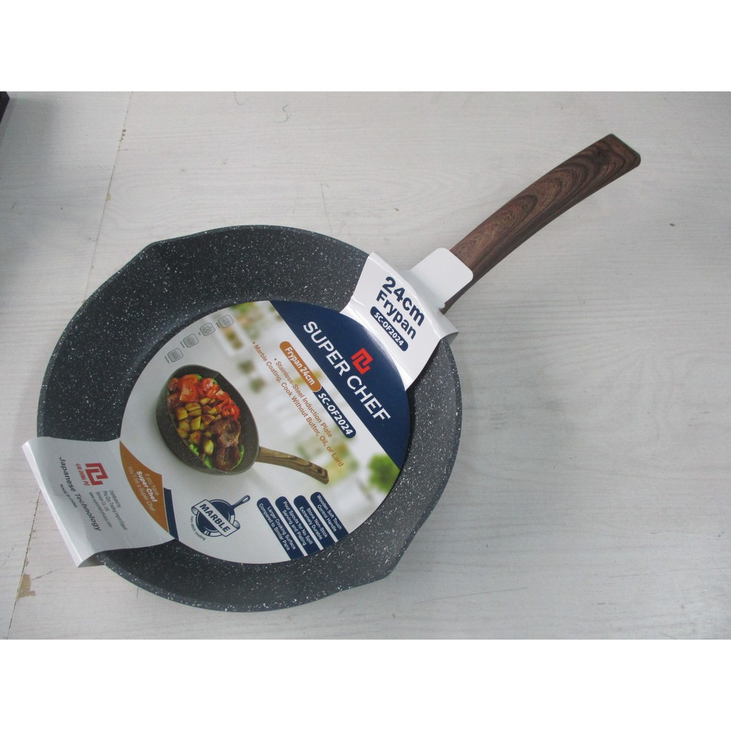 Chảo Vân Đá Đáy Từ Super Chef 2 Miệng Rót