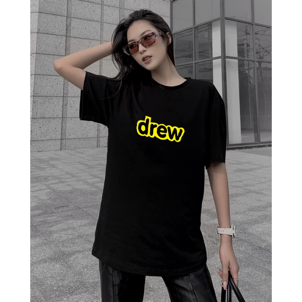 Áo thun form rộng tay lỡ unisex,  Áo phông form rộng nam nữ in chữ Hello ATL020 co giãn 2 chiều | BigBuy360 - bigbuy360.vn