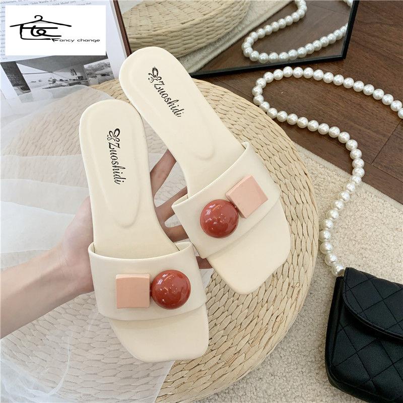 Dép Sandal Đế Bệt Thời Trang Mùa Hè Pháp Cho Nữ