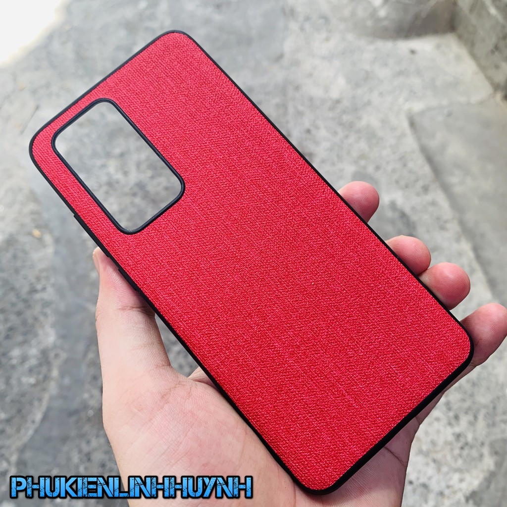 Huawei P40 Pro_Ốp lưng vân vải Jean 1 màu chống bán vân tay