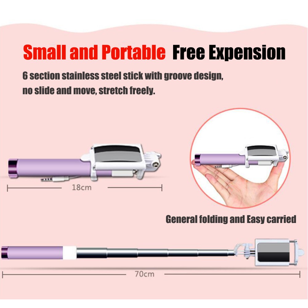 Gậy Chụp Ảnh Selfie Với Gương Hd Cho Điện Thoại Android