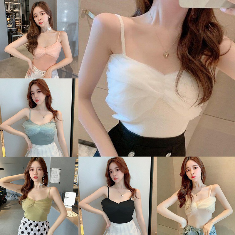 Áo nữ không tay cổ chữ V dạng lưới thời trang quyến rũ | BigBuy360 - bigbuy360.vn