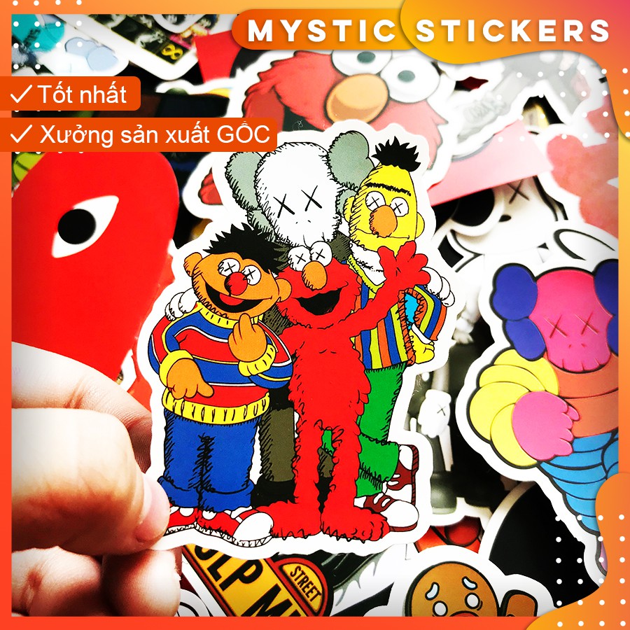 [SESAME STREET] 70 Sticker chống nước/ trang trí, set mix ,dán xe laptop mũ bảo hiểm vali...